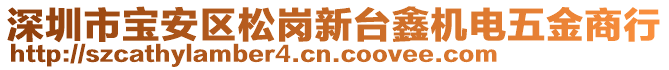 深圳市寶安區松崗新臺鑫機電五金商行