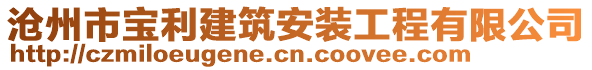 滄州市寶利建筑安裝工程有限公司