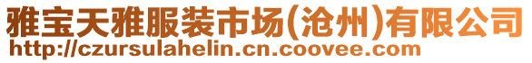 雅寶天雅服裝市場(滄州)有限公司