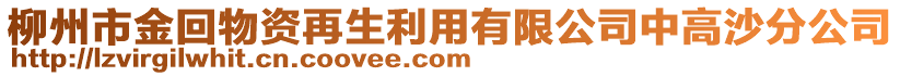 柳州市金回物資再生利用有限公司中高沙分公司