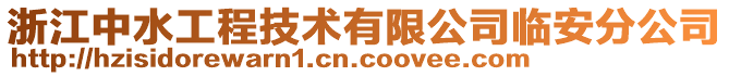 浙江中水工程技術有限公司臨安分公司