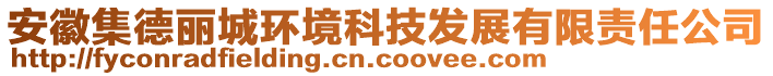 安徽集德麗城環(huán)境科技發(fā)展有限責(zé)任公司