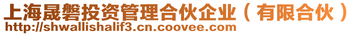上海晟磐投資管理合伙企業(yè)(有限合伙)