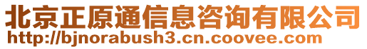 北京正原通信息咨詢有限公司