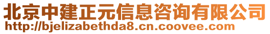 北京中建正元信息咨詢有限公司