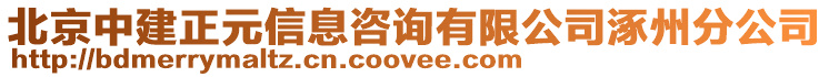 北京中建正元信息咨詢有限公司涿州分公司