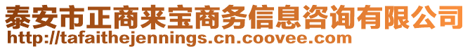 泰安市正商來寶商務(wù)信息咨詢有限公司