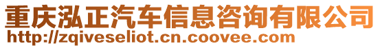 重慶泓正汽車信息咨詢有限公司