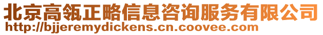 北京高瓴正略信息咨詢服務有限公司