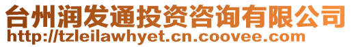 臺州潤發通投資咨詢有限公司