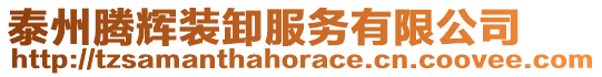 泰州騰輝裝卸服務(wù)有限公司