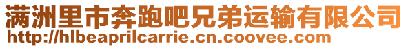 滿洲里市奔跑吧兄弟運輸有限公司