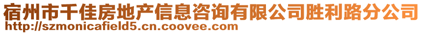 宿州市千佳房地產(chǎn)信息咨詢有限公司勝利路分公司