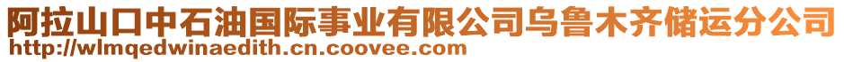 阿拉山口中石油國際事業(yè)有限公司烏魯木齊儲運分公司