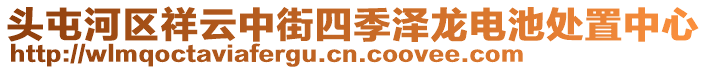 頭屯河區祥云中街四季澤龍電池處置中心