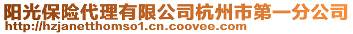 陽光保險代理有限公司杭州市第一分公司