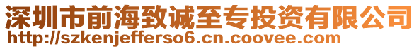 深圳市前海致誠至專投資有限公司