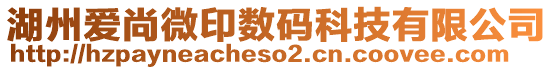 湖州愛尚微印數(shù)碼科技有限公司