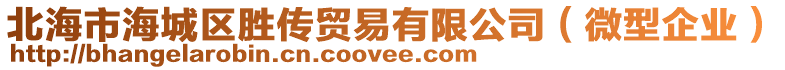 北海市海城區(qū)勝傳貿(mào)易有限公司（微型企業(yè)）