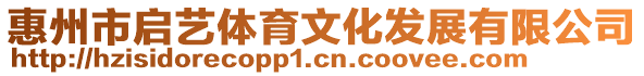 惠州市啟藝體育文化發(fā)展有限公司