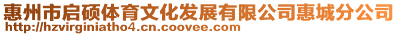 惠州市啟碩體育文化發展有限公司惠城分公司