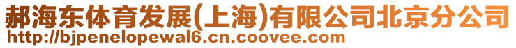 郝海東體育發(fā)展(上海)有限公司北京分公司