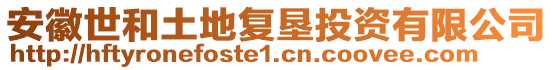 安徽世和土地復(fù)墾投資有限公司