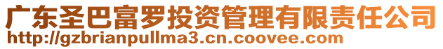 廣東圣巴富羅投資管理有限責任公司