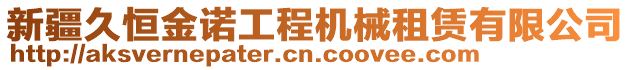 新疆久恒金諾工程機(jī)械租賃有限公司