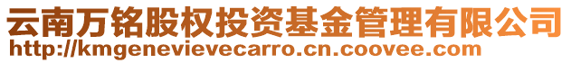 云南萬銘股權(quán)投資基金管理有限公司
