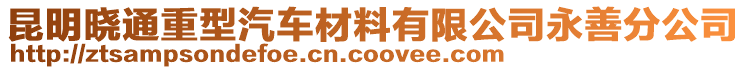 昆明曉通重型汽車材料有限公司永善分公司