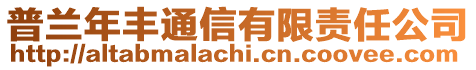 普蘭年豐通信有限責(zé)任公司