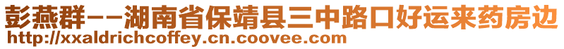 彭燕群--湖南省保靖縣三中路口好運(yùn)來(lái)藥房邊