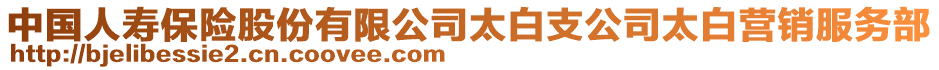 中國(guó)人壽保險(xiǎn)股份有限公司太白支公司太白營(yíng)銷(xiāo)服務(wù)部