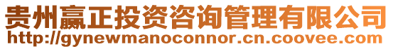 貴州贏正投資咨詢管理有限公司