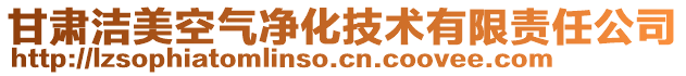 甘肅潔美空氣凈化技術(shù)有限責(zé)任公司