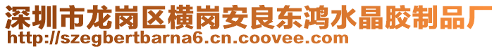 深圳市龍崗區(qū)橫崗安良東鴻水晶膠制品廠