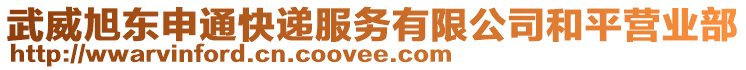 武威旭東申通快遞服務(wù)有限公司和平營業(yè)部