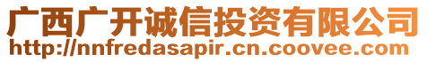 廣西廣開誠信投資有限公司