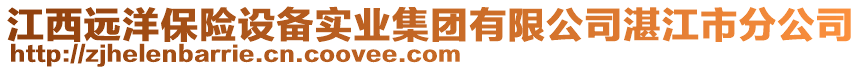江西遠洋保險設備實業集團有限公司湛江市分公司