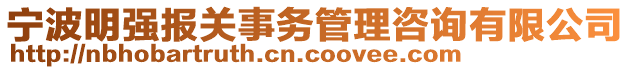 寧波明強報關事務管理咨詢有限公司