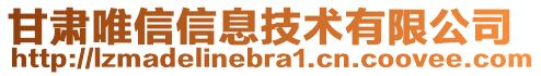 甘肅唯信信息技術(shù)有限公司