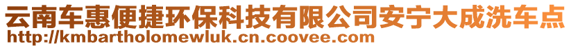 云南車(chē)惠便捷環(huán)保科技有限公司安寧大成洗車(chē)點(diǎn)