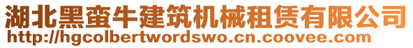 湖北黑蠻牛建筑機械租賃有限公司
