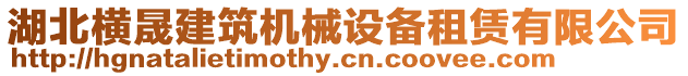 湖北橫晟建筑機械設備租賃有限公司
