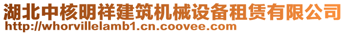 湖北中核明祥建筑機械設備租賃有限公司