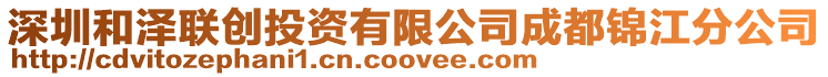 深圳和澤聯創投資有限公司成都錦江分公司