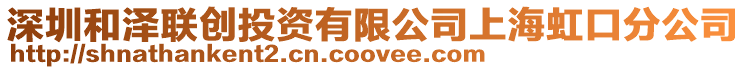 深圳和澤聯創投資有限公司上海虹口分公司
