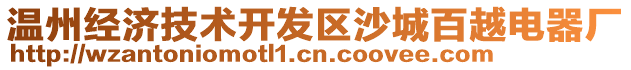 溫州經(jīng)濟(jì)技術(shù)開(kāi)發(fā)區(qū)沙城百越電器廠(chǎng)