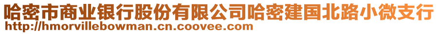 哈密市商業(yè)銀行股份有限公司哈密建國北路小微支行